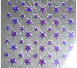 50 Buegelpailletten Sterne Mix  holo lila